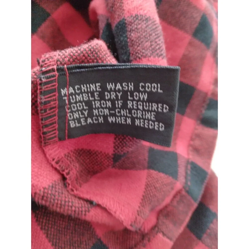 Vintage Buffalo Plaid Shirt Button Down Red Black Check Lumberjack Mens Size XL - Picture 6 of 8